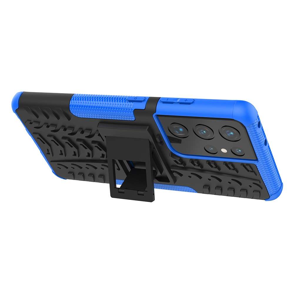 Outdoor Hülle für Samsung Galaxy S21 ULTRA Tire Rutschfest Stand PC TPU Case