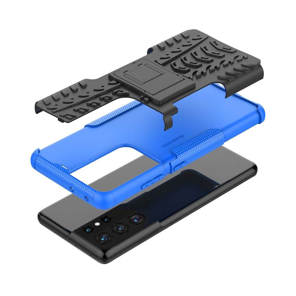 Outdoor Hülle für Samsung Galaxy S21 ULTRA Tire Rutschfest Stand PC TPU Case