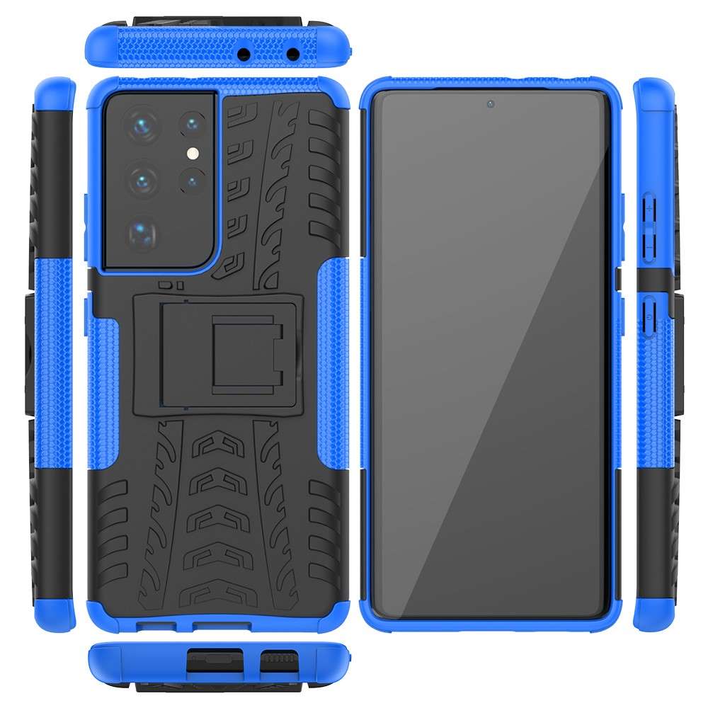 Outdoor Hülle für Samsung Galaxy S21 ULTRA Tire Rutschfest Stand PC TPU Case