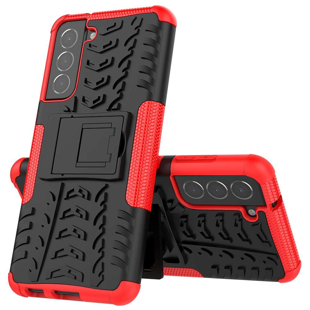 Outdoor Hülle für Samsung Galaxy S21 FE Tire Rutschfest Kickstand Schutz Cover