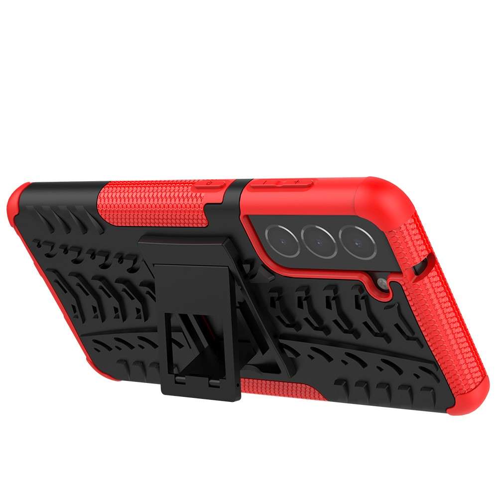 Outdoor Hülle für Samsung Galaxy S21 FE Tire Rutschfest Kickstand Schutz Cover