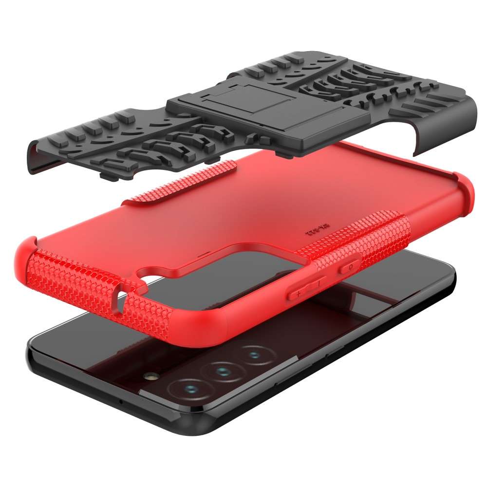 Outdoor Hülle für Samsung Galaxy S22 Tire Rutschfest Kickstand PC TPU Cover Case