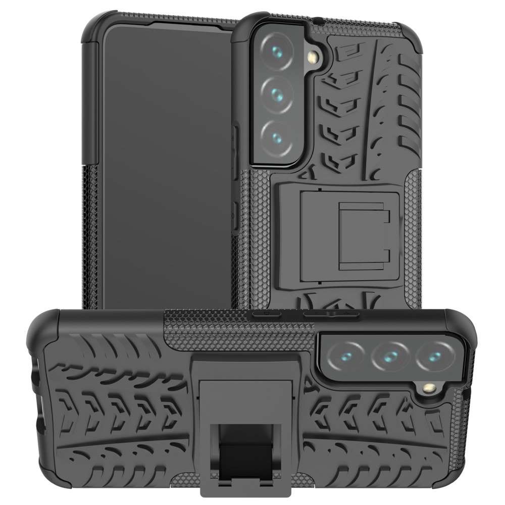 Outdoor Hülle für Samsung Galaxy S22 Tire Rutschfest Kickstand PC TPU Cover Case