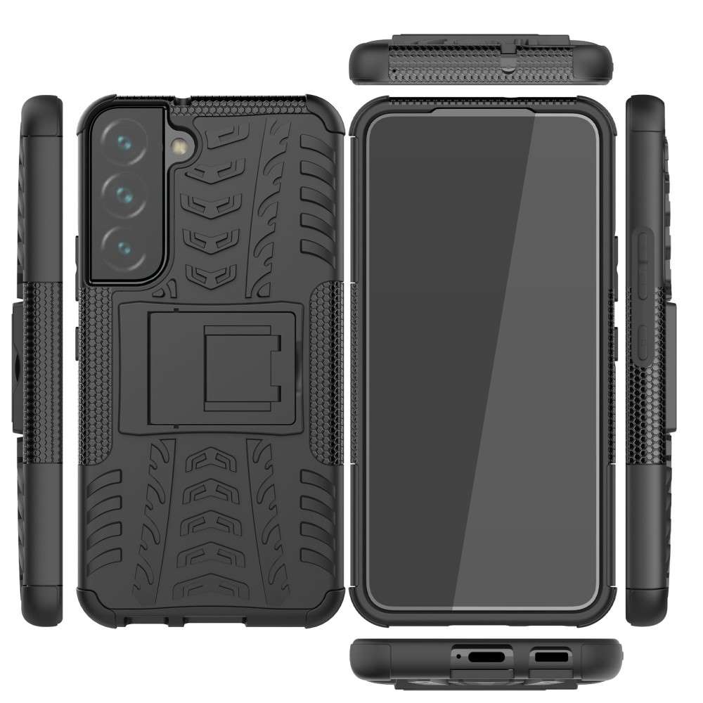 Outdoor Hülle für Samsung Galaxy S22 Tire Rutschfest Kickstand PC TPU Cover Case