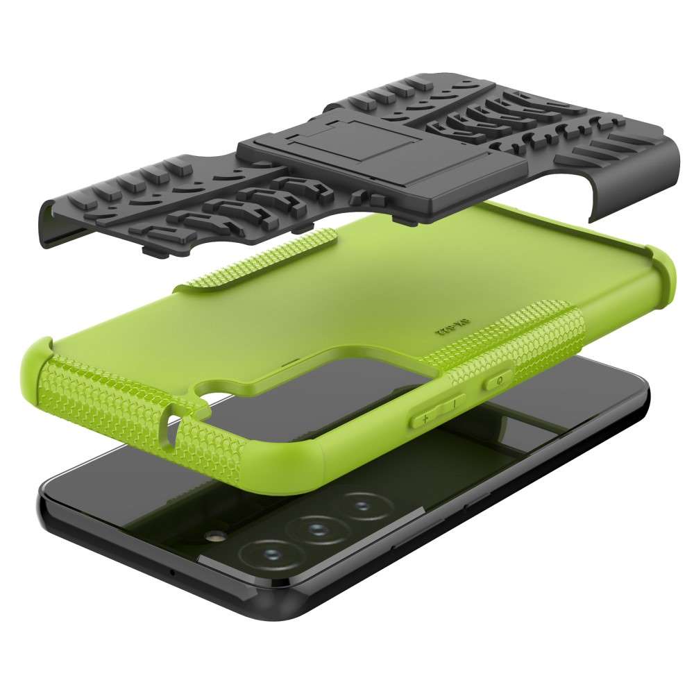 Outdoor Hülle für Samsung Galaxy S22 Tire Rutschfest Kickstand PC TPU Cover Case