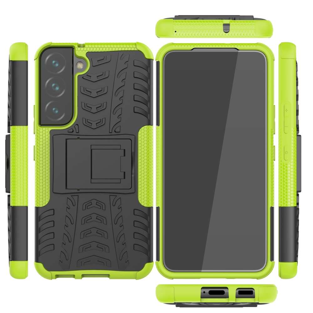 Outdoor Hülle für Samsung Galaxy S22 Tire Rutschfest Kickstand PC TPU Cover Case