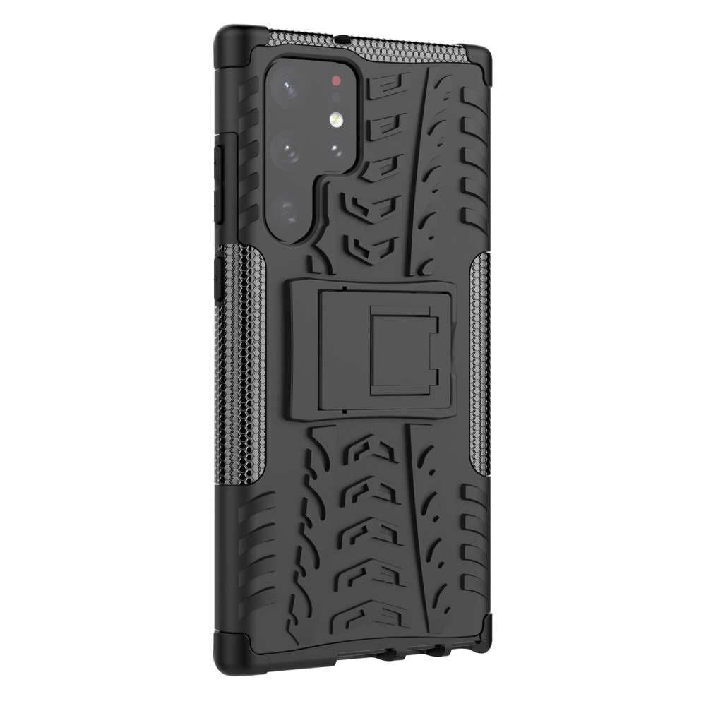 Outdoor Hülle für Samsung Galaxy S22 ULTRA Tire Rutschfest Stand PC TPU Case
