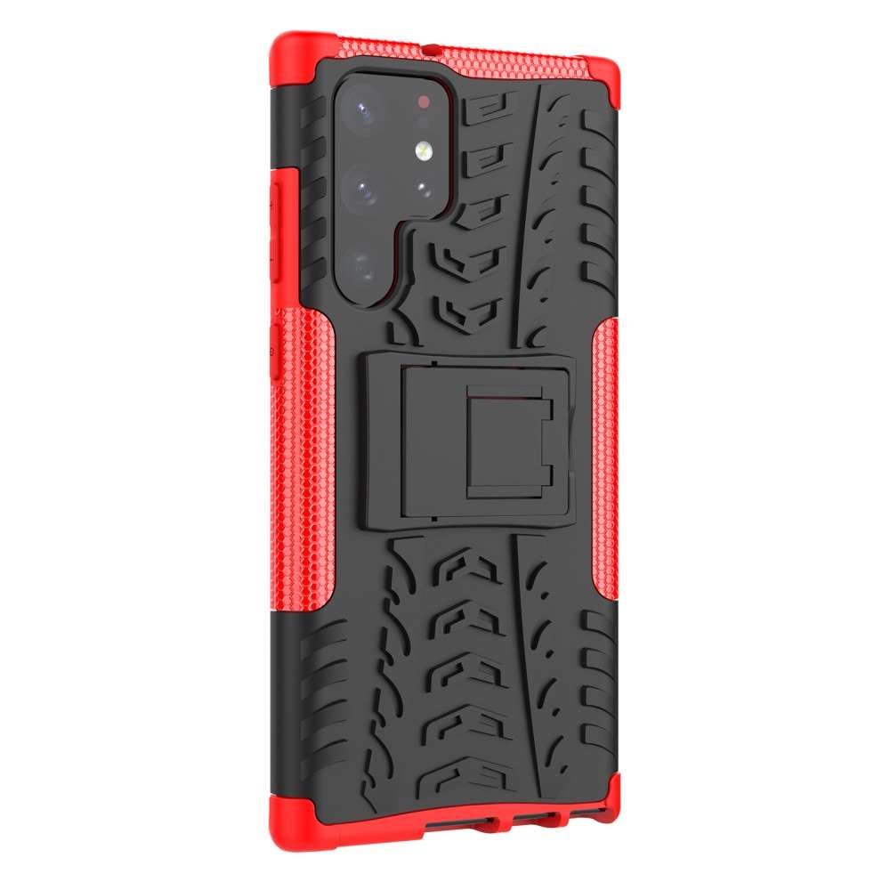 Outdoor Hülle für Samsung Galaxy S22 ULTRA Tire Rutschfest Stand PC TPU Case