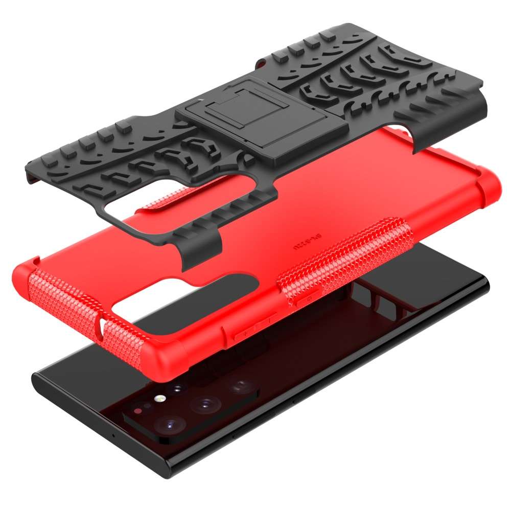 Outdoor Hülle für Samsung Galaxy S22 ULTRA Tire Rutschfest Stand PC TPU Case