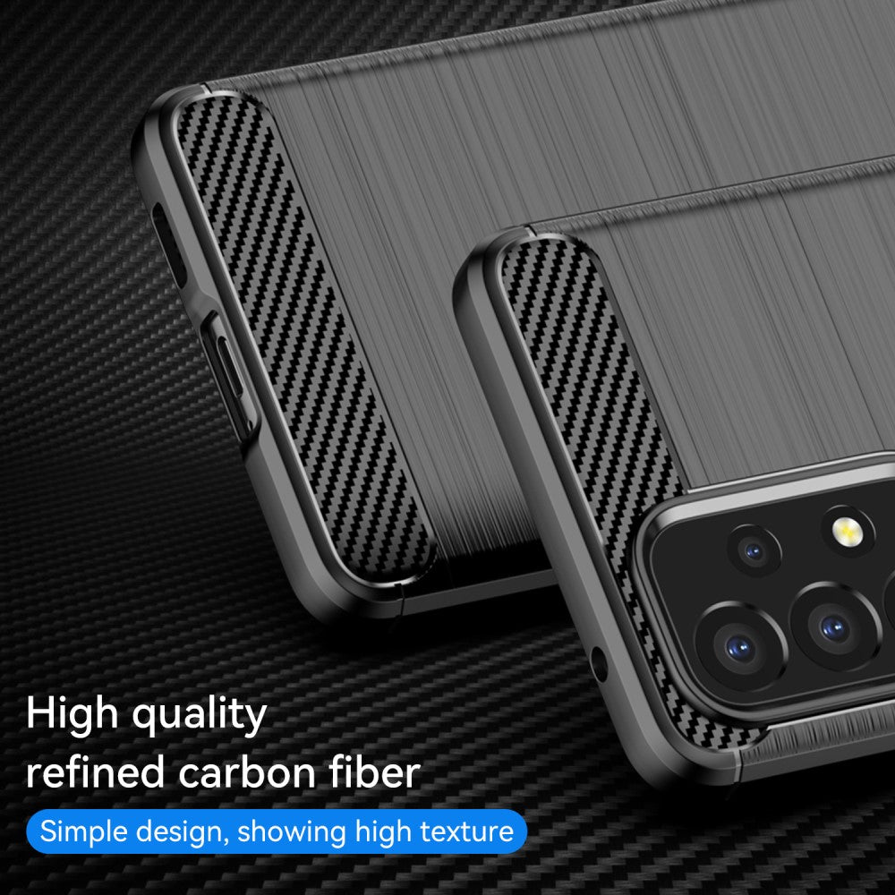 TPU Hülle für Samsung Galaxy A53 Carbon Fiber Skin Brushed Schutzcover Soft Case