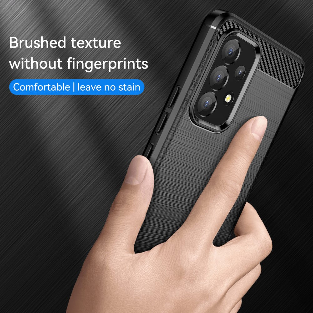 TPU Hülle für Samsung Galaxy A53 Carbon Fiber Skin Brushed Schutzcover Soft Case
