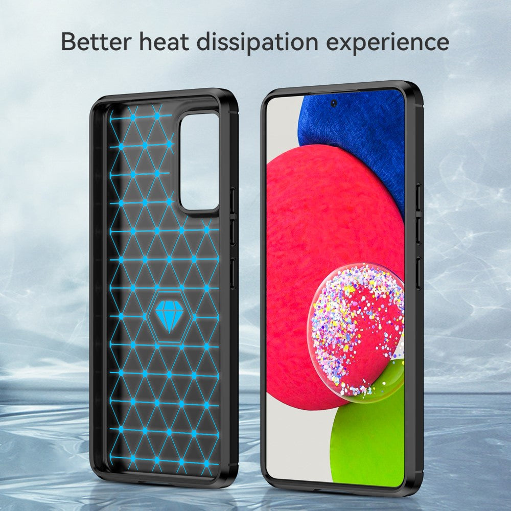 TPU Hülle für Samsung Galaxy A53 Carbon Fiber Skin Brushed Schutzcover Soft Case