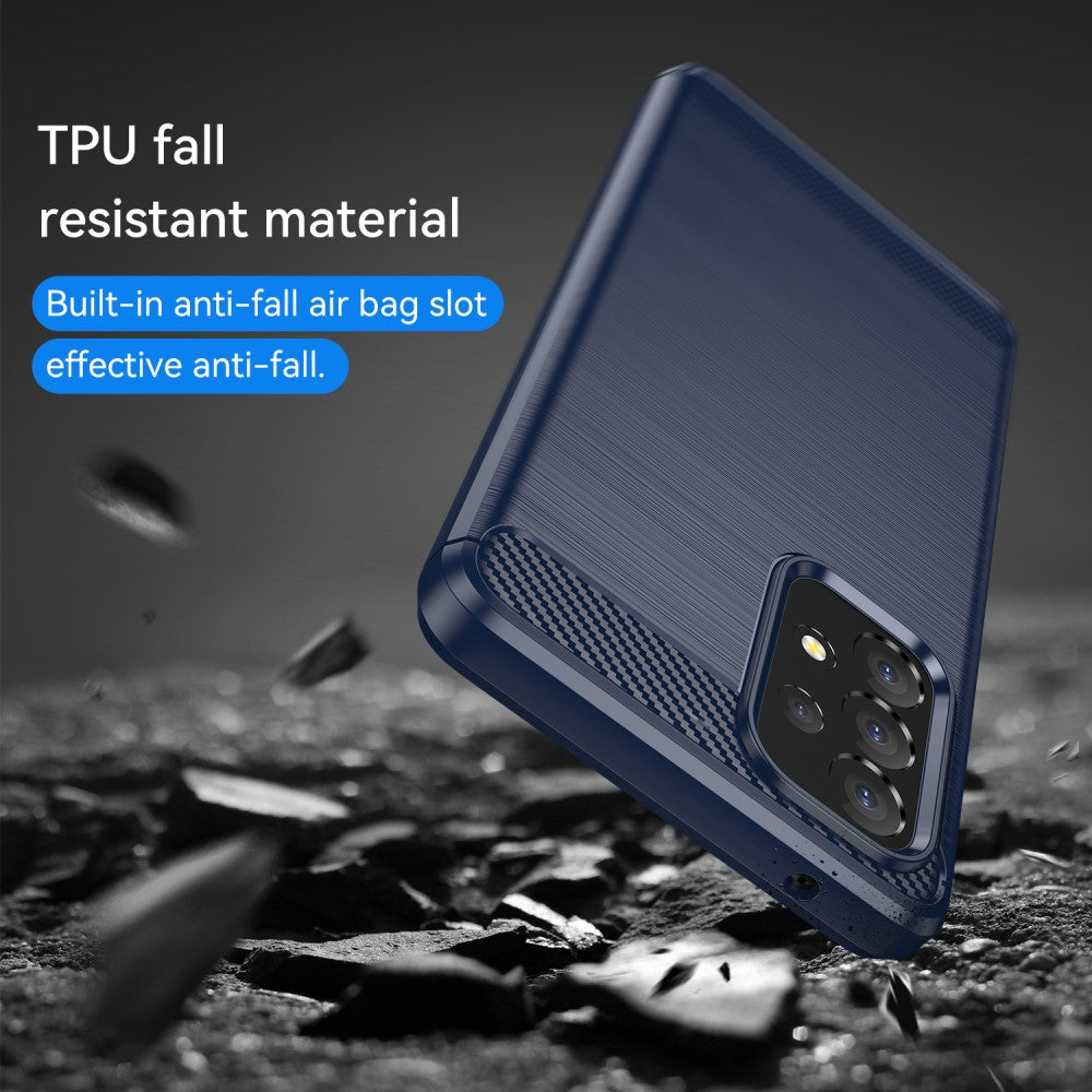 TPU Hülle für Samsung Galaxy A53 Carbon Fiber Skin Brushed Schutzcover Soft Case