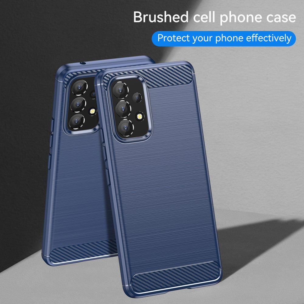 TPU Hülle für Samsung Galaxy A53 Carbon Fiber Skin Brushed Schutzcover Soft Case