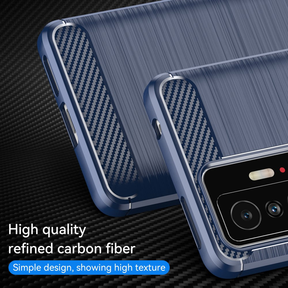 TPU Hülle für Xiaomi 11T 11T PRO Carbon Fiber Skin Brushed Schutzcover Soft Case