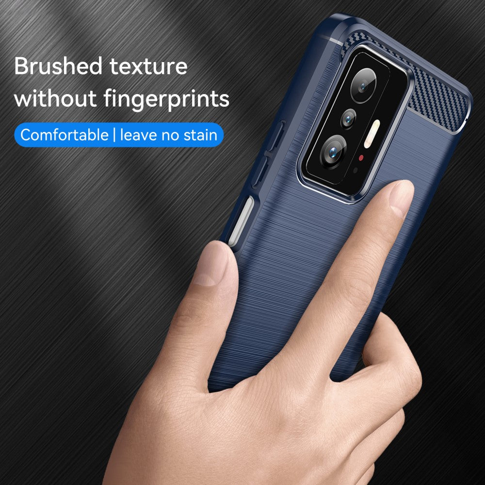 TPU Hülle für Xiaomi 11T 11T PRO Carbon Fiber Skin Brushed Schutzcover Soft Case