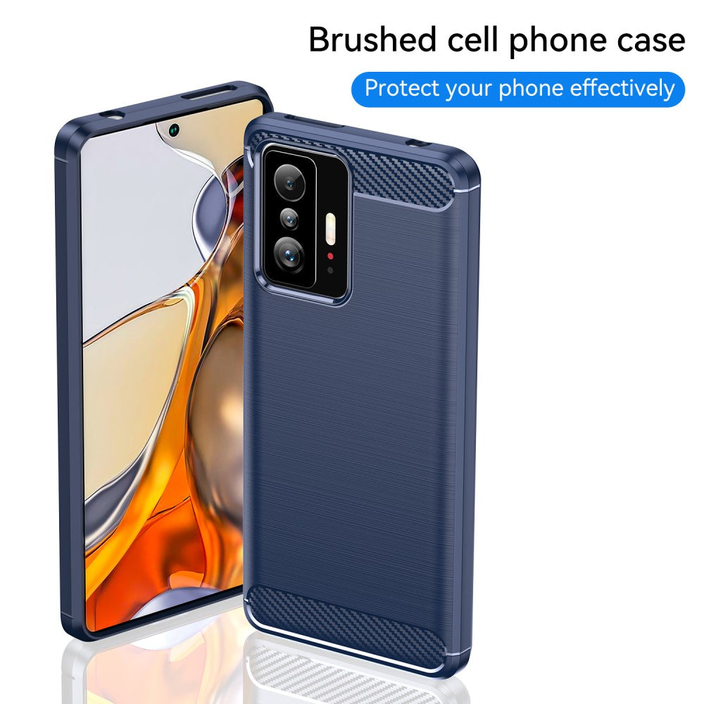 TPU Hülle für Xiaomi 11T 11T PRO Carbon Fiber Skin Brushed Schutzcover Soft Case