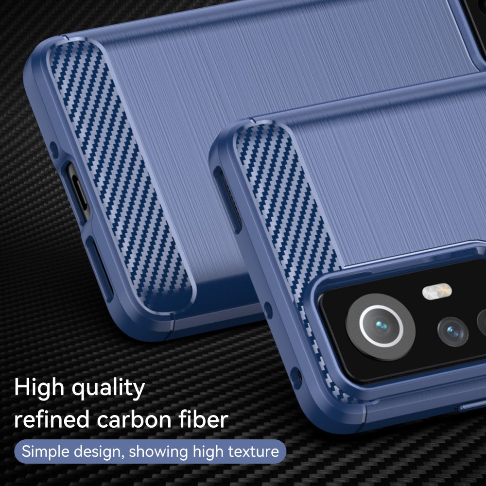 TPU Hülle für Xiaomi 12 12X Carbon Fiber Skin Brushed Schutz Backcover Soft Case