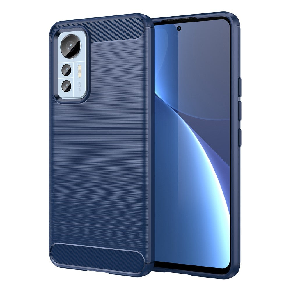 TPU Hülle für Xiaomi 12 LITE Carbon Fiber Skin Brushed Schutzcover Soft Case