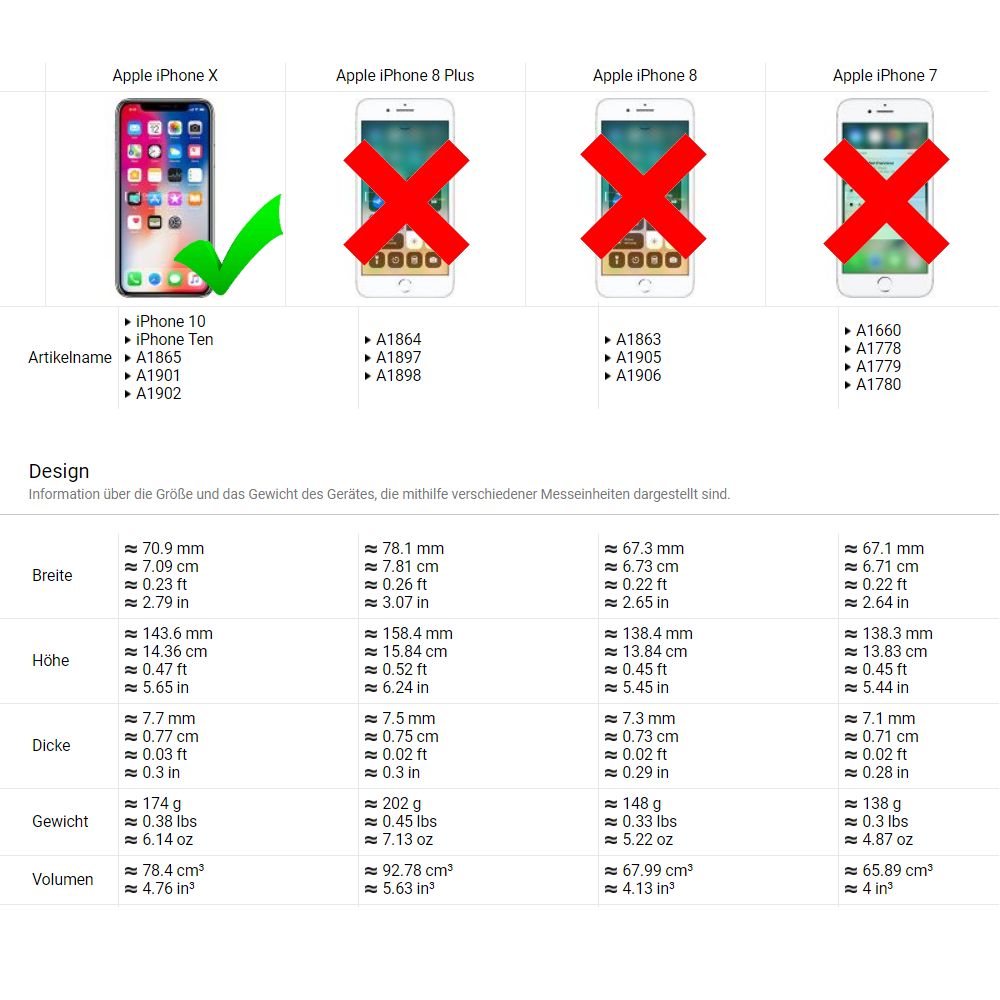 Wallet Case für Apple iPhone XS X Genuine Split Echt Leder