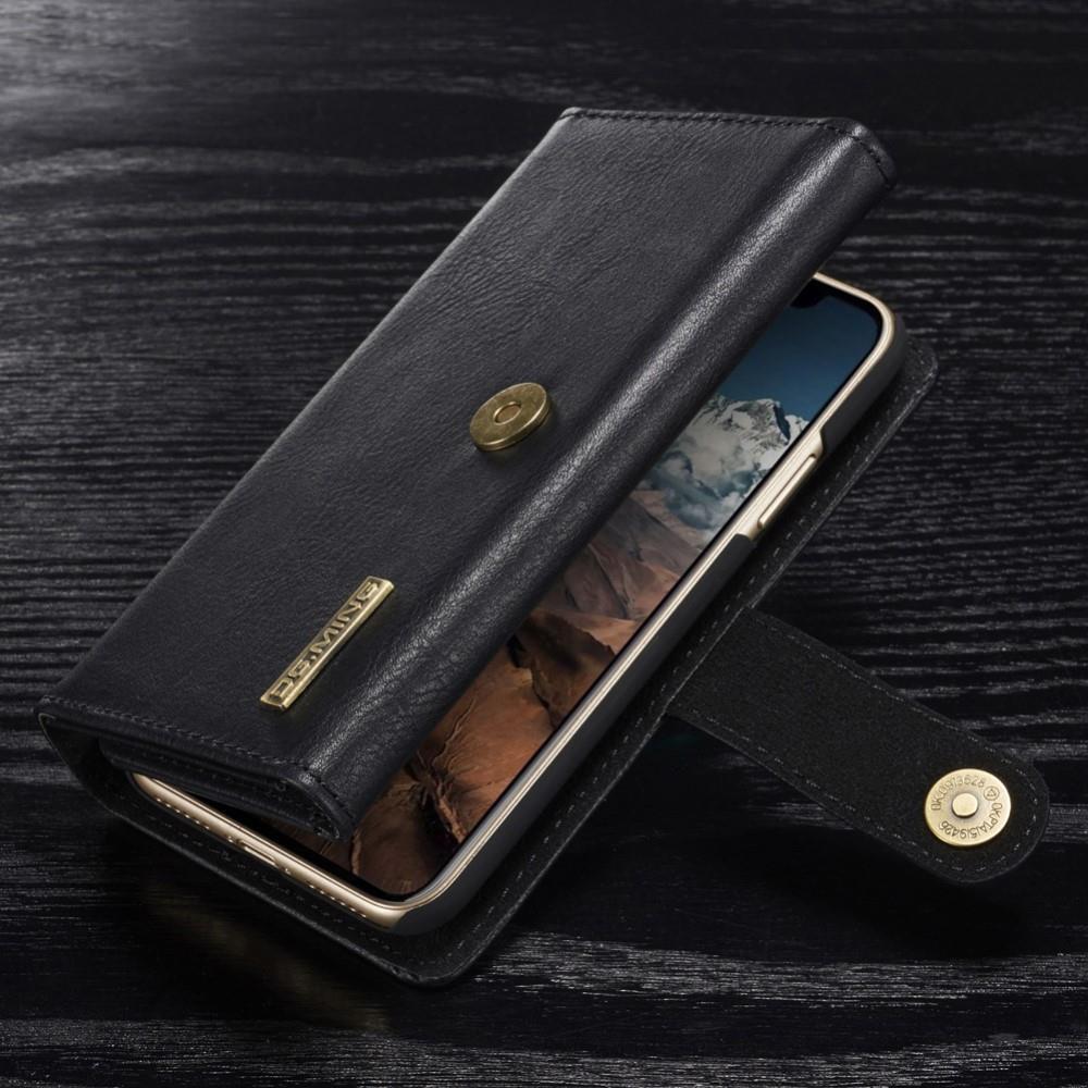 DG.MING Wallet Case für Apple iPhone XS X Echt Leder Brief Tasche 2in1 Etui Hülle