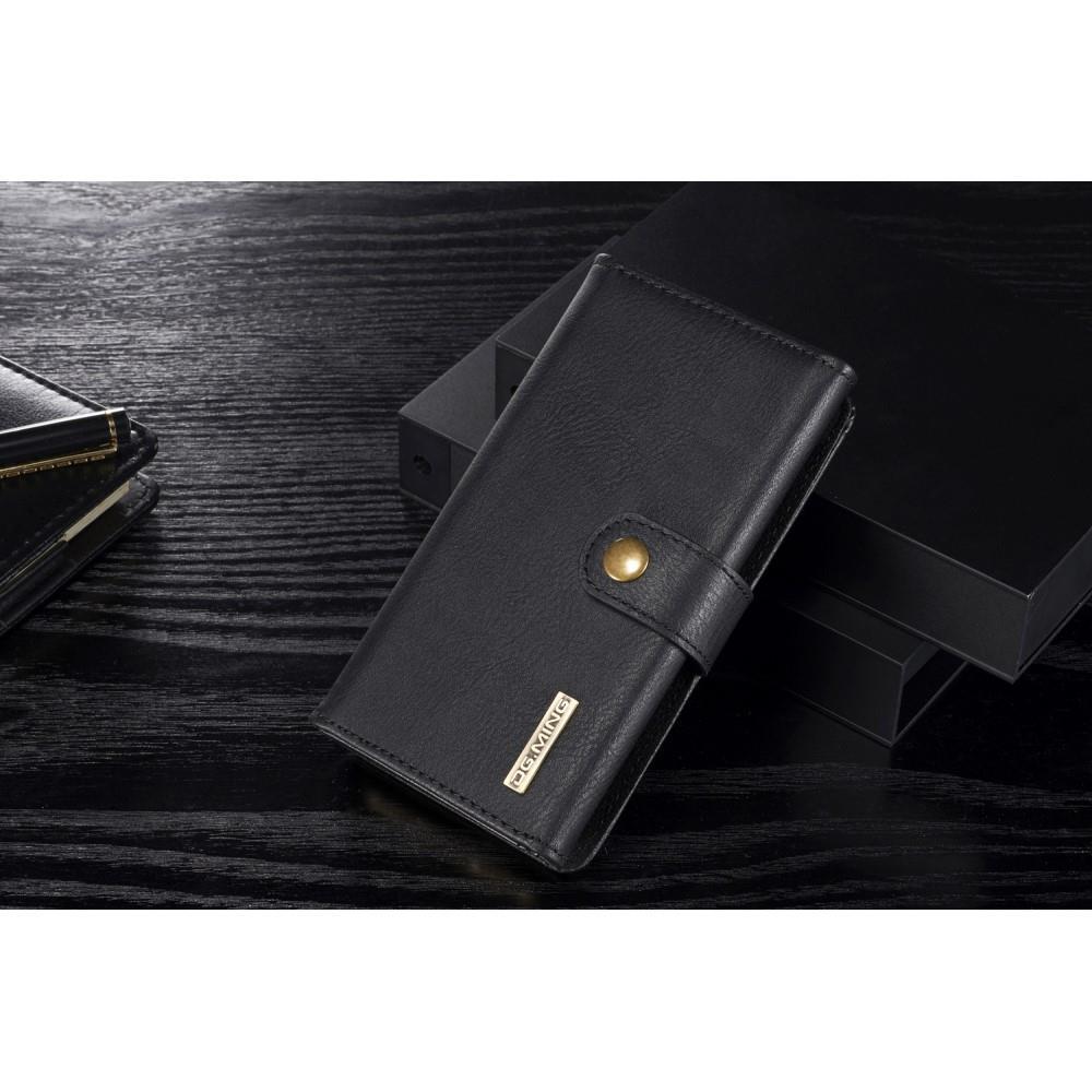 DG.MING Wallet Case für Apple iPhone XS X Echt Leder Brief Tasche 2in1 Etui Hülle