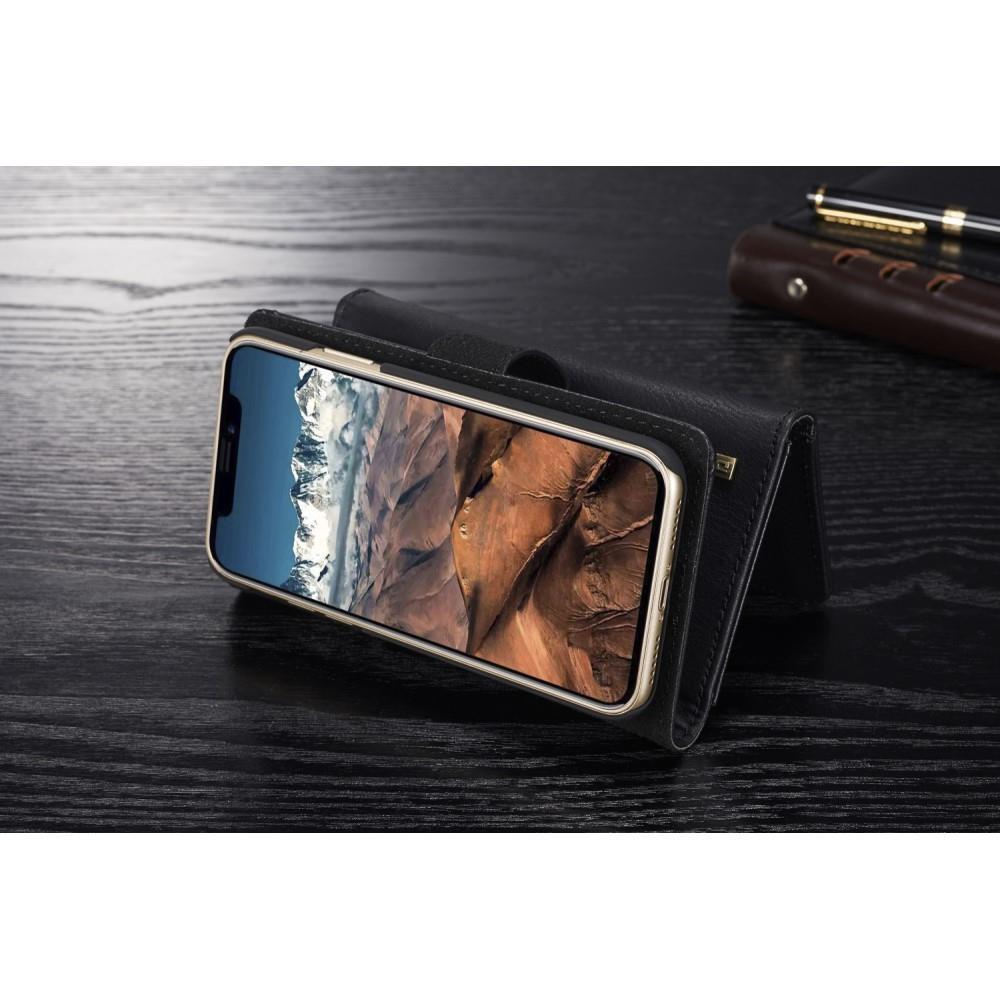 DG.MING Wallet Case für Apple iPhone XS X Echt Leder Brief Tasche 2in1 Etui Hülle