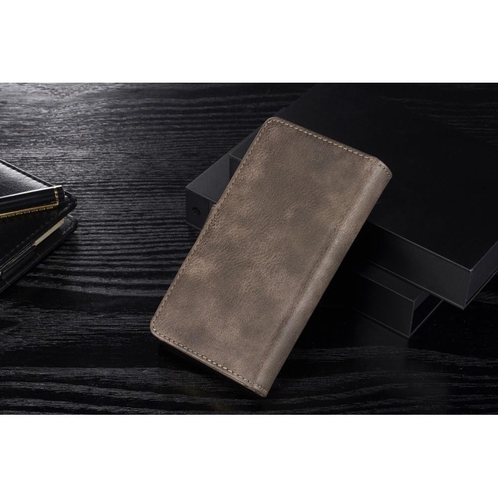 DG.MING Wallet Case für Apple iPhone XS X Echt Leder Brief Tasche 2in1 Etui Hülle