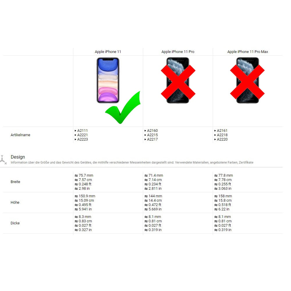 Wallet Case für Apple iPhone 11 TPU Split Echt Leder Tasche Klappetui Hülle