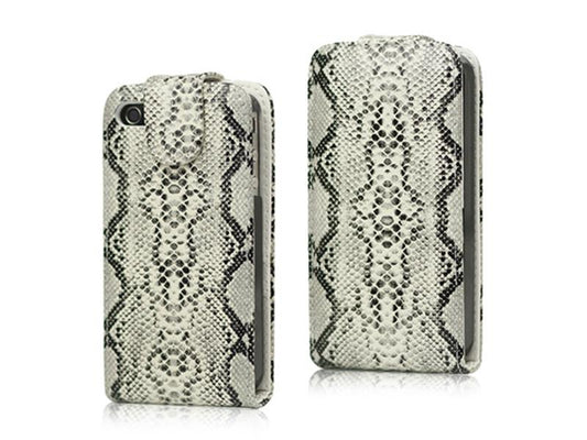 Flip Case für Apple iPhone 4 4S Snake Magnet