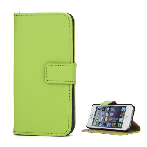 Wallet Case für Apple iPhone SE 5 5S Genuine Split Echt Leder