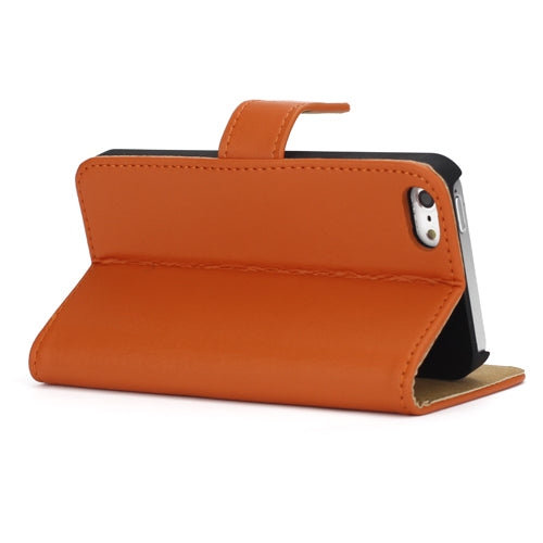 Wallet Case für Apple iPhone SE 5 5S Genuine Split Echt Leder