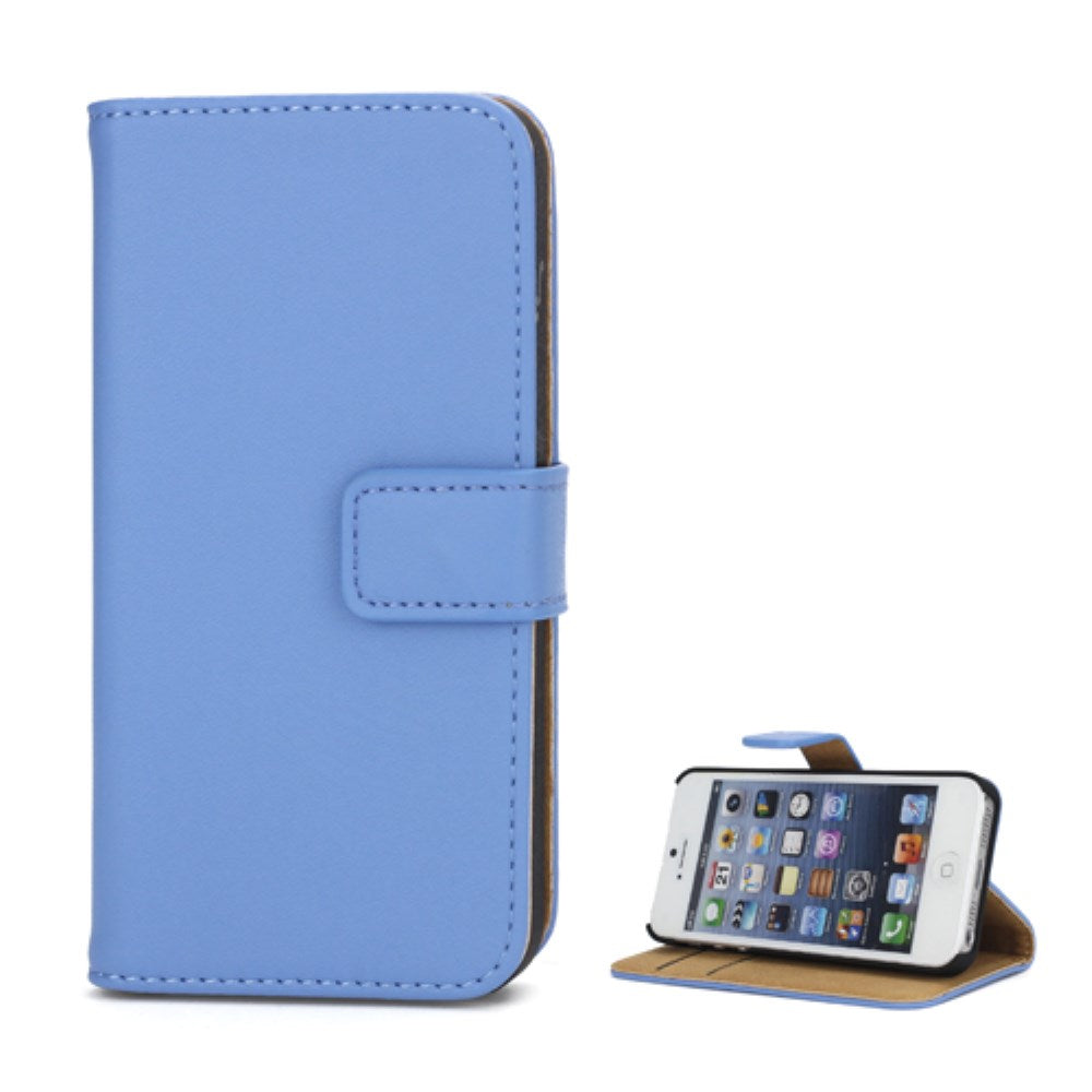 Wallet Case für Apple iPhone SE 5 5S Genuine Split Echt Leder