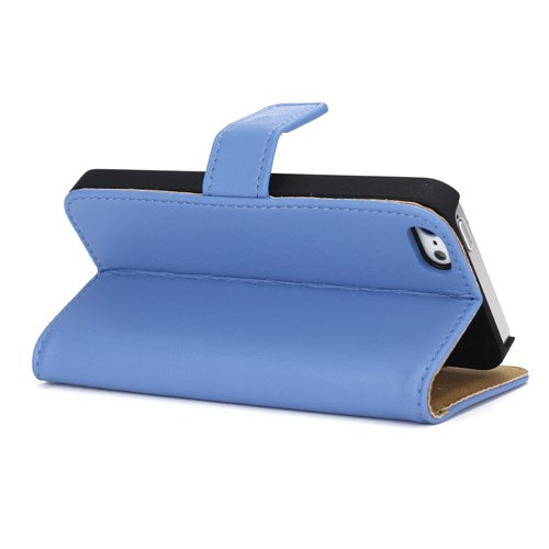 Wallet Case für Apple iPhone SE 5 5S Genuine Split Echt Leder
