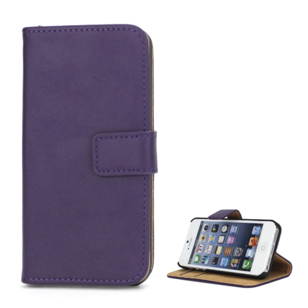 Wallet Case für Apple iPhone SE 5 5S Genuine Split Echt Leder