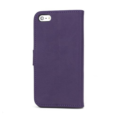 Wallet Case für Apple iPhone SE 5 5S Genuine Split Echt Leder