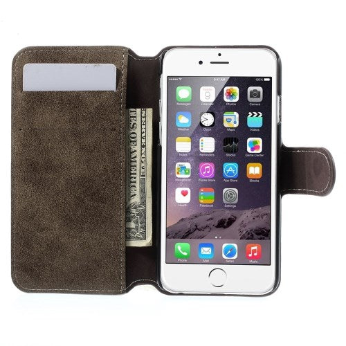 Wallet Case für Apple iPhone 6 6S Handy Tasche Retro Style Antik