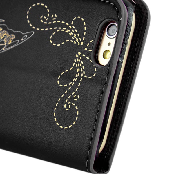 Wallet Case für Apple iPhone 6 6S Handy Tasche Butterfly Pattern