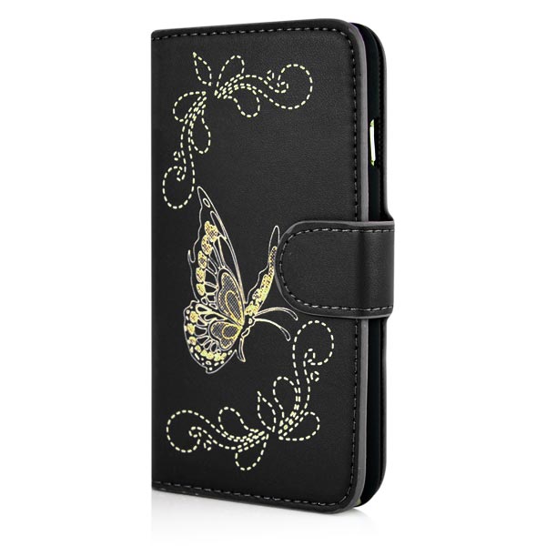 Wallet Case für Apple iPhone 6 6S Handy Tasche Butterfly Pattern