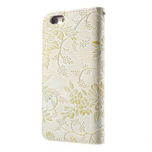 Wallet Case für Apple iPhone 6 6S Handy Tasche Elegant Flowers Blumen Muster