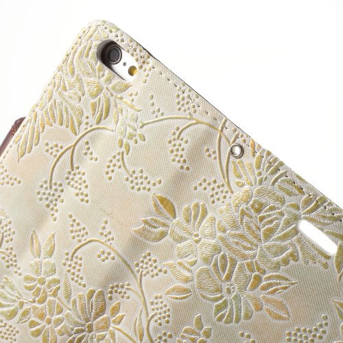 Wallet Case für Apple iPhone 6 6S Handy Tasche Elegant Flowers Blumen Muster