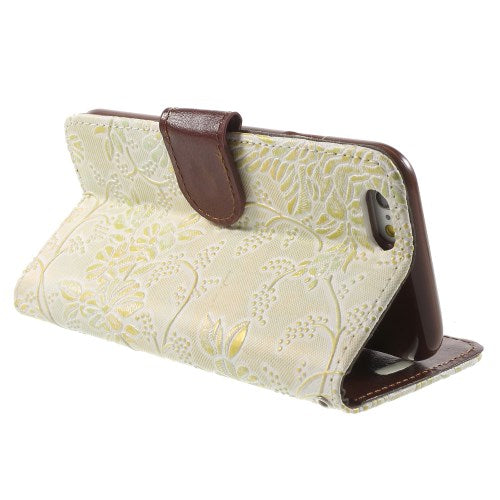 Wallet Case für Apple iPhone 6 6S Handy Tasche Elegant Flowers Blumen Muster