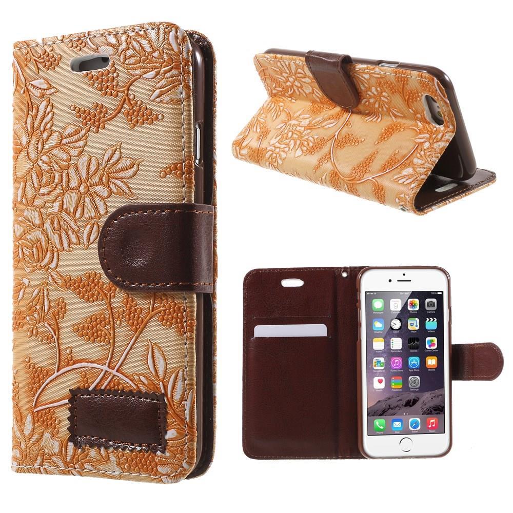 Wallet Case für Apple iPhone 6 6S Handy Tasche Elegant Flowers Blumen Muster