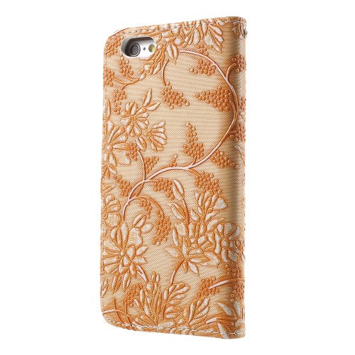 Wallet Case für Apple iPhone 6 6S Handy Tasche Elegant Flowers Blumen Muster