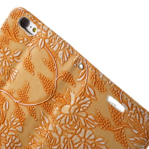 Wallet Case für Apple iPhone 6 6S Handy Tasche Elegant Flowers Blumen Muster