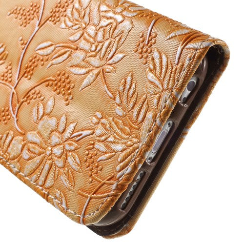 Wallet Case für Apple iPhone 6 6S Handy Tasche Elegant Flowers Blumen Muster