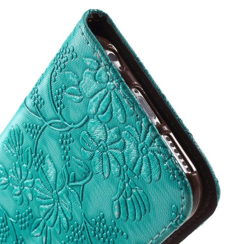 Wallet Case für Apple iPhone 6 6S Handy Tasche Elegant Flowers Blumen Muster