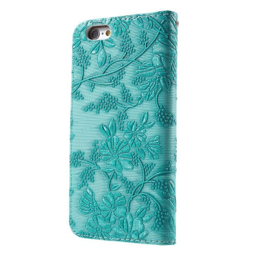 Wallet Case für Apple iPhone 6 6S Handy Tasche Elegant Flowers Blumen Muster