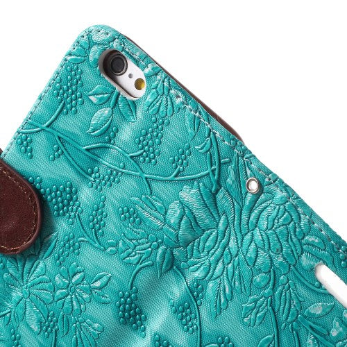 Wallet Case für Apple iPhone 6 6S Handy Tasche Elegant Flowers Blumen Muster