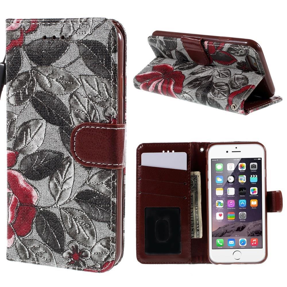 Wallet Case für Apple iPhone 6 6S Handy Tasche Elegant Flowers Book Etui